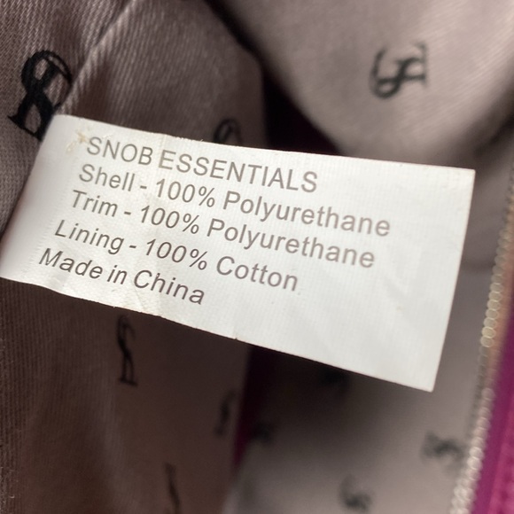 Snob Essentials Fuchsia Tote Handbag Removable zipper coin purse - Picture 12 of 12